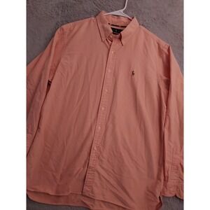Polo Ralph Lauren Shirt Mens Extra Large Chambray Oxford Classic Fit Flesh Pony
